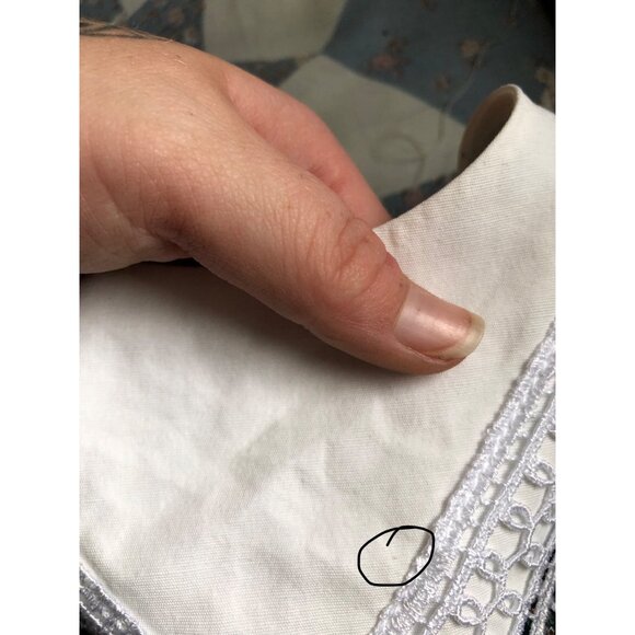 80's VTG Stuart Alan Petites green geometric patterned lace midi length day dres - Picture 5 of 5